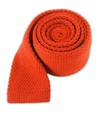 Knit Solid Wool Dark Rust Tie