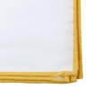 White Cotton With Border Yellow Gold Pocket Square