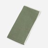 Linen with White Border Olive Green Pocket Square
