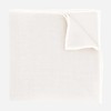 Linen with White Border Light Grey Pocket Square