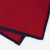 Silk with Color Pop Border Red Pocket Square