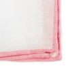 White Linen With Rolled Border Pink Pocket Square