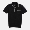 Tipped Cotton Sweater Black Polo