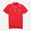 Tipped Cotton Sweater Deep Coral Polo