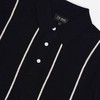 Thin Vertical Stripe Black Polo