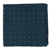 Dotted Report Teal Pocket Square
