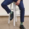 Vertical Stripe Jade Socks