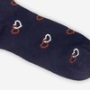 Linked Hearts Navy Dress Socks