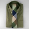 The Modern-Fit Oxford Olive Green Casual Shirt