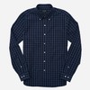 Brushed Cotton Plaid Blues Casual Shirt
