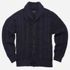 Cable Shawl Cardigan Navy Sweater