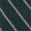 Striped Pointed Tip Knit Hunter Green Tie
