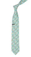 Freesia Floral Turquoise Tie