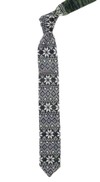 Frosted Snowflake Green Tie