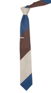 The Mega Stripe Brown Tie