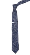 Lace Floral Navy Tie