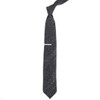 Unlined Textured Solid Charcoal Tie