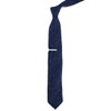 Unlined Textured Solid Navy Tie