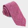 Unlined Textured Solid Raspberry Tie