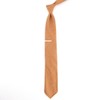 Unlined Textured Solid Mustard Orange Tie