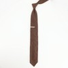 Unlined Textured Solid Chocolate Brown Tie