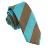 Varsity Bar Stripe Chocolate Brown Tie