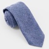 Unlined Solid Wool Slate Blue Tie