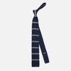 Double Stripe Knit Navy Tie