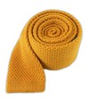 Knit Solid Wool Yellow Daisy Tie