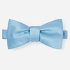 Grosgrain Solid Steel Blue Bow Tie