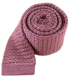 Textured Solid Knit Dusty Rose Tie