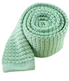 Textured Solid Knit Mint Tie