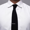 Pointed Tip Knit Black Tie