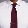 Pointed Tip Knit Burgundy Tie