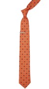 Wildflower Medallion Tangerine Tie