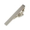 Brushed Straight Silver Tie Bar