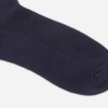 Solid Pique Navy Dress Socks