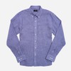 Linen Gingham Blue Casual Shirt