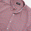 Textured Plaid Red Casual Shirt
