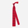 Double Stripe Knit Red Tie