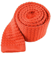 Textured Solid Knit Persimmon Tie