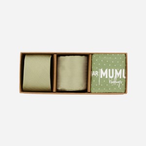 MUMU Weddings - Desert Solid Moss Green Tie Box