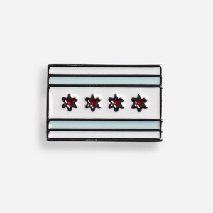 Chicago Flag Silver Lapel Pin