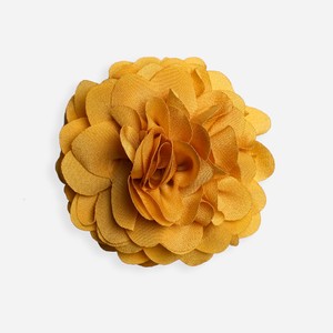 Solid Silk XL Gold Lapel Flower