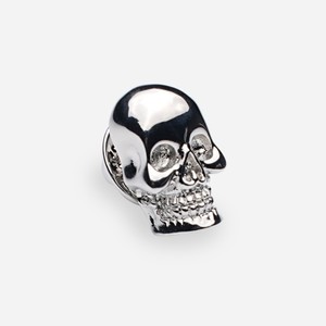 Skull Silver Lapel Pin