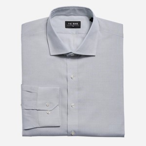 Solid Texture Pale Aqua Dress Shirt