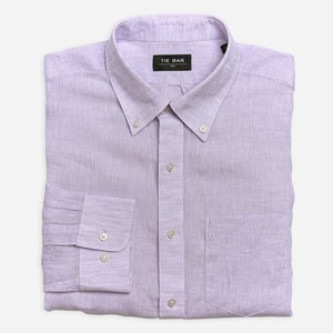 Linen Solid Lavender Casual Shirt