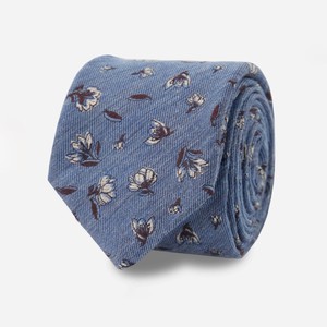 Grazioso Floral Blue Tie