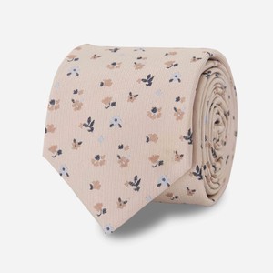 Falling Florals Champagne Tie