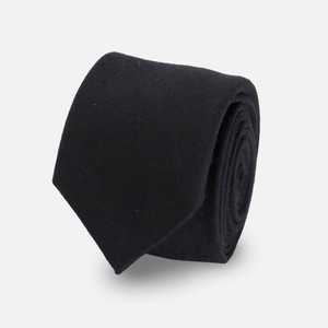 Solid Wool Black Tie